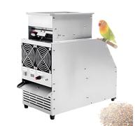 Nettoyeur de Graines Électrique et Machine de Soufflage, Séparateur avec Ventilateur Réglable et Entrée Ajustable, Alimentateur Vibrant pour Nettoyage Rapide INOX