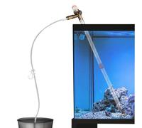 Nettoyeur de gravier d'aquarium - Entrée de 40 cm, kit changeur d'eau de sortie de 200 cm | PP + silicone 5 en 1 pompe de lavage de sable pour aquarium avec débit réglable, grattoir à verre et clip