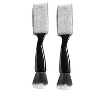 Nettoyeur de grille d'aération de voiture 2 pièces, plumeau intérieur brosse à double tête pour tableau bord véhicule, bouches d'aération et nettoyage 'ordinateur, kit 'outils nett