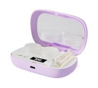 Nettoyeur De Lentilles À Ultrasons, Étui De Machine De Nettoyage De Contact, Dispositif De Minuterie À 5 Niveaux Avec Conception De Miroir Intégré, Boîte De Désinfectant Portable Pour Les Soins Des Ye
