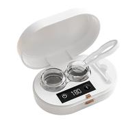 Nettoyeur de lentilles de contact à ultrasons - Portable et rechargeable de type C - Soin des lentilles colorées pour hommes, adultes, maison, voyage, affaires, quotidien, mensuel, annuel, Nac