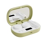 Nettoyeur de lentilles souples, lentilles souples à ultrasons Daily Care Machine, rechargeable intelligente plus propre solution Soak Étui avec écran Sélection simple : dispose de cinq modes de