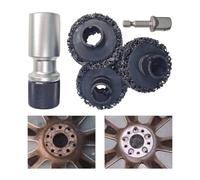 Nettoyeur de moyeu - Détachage de la rouille - Outil multifonction pour enlever la rouille de la tête d'essieu de roue pour véhicule, camion, garage, automobile, voiture, extérieur