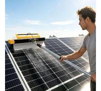 Nettoyeur de panneaux solaires photovoltaïques électrique amélioré - Brosse motorisée 150 W, 380 tr/min, pour surfaces sèches et humides, pour fenêtres et camping-cars(Dualpower,5.6M(19ft))