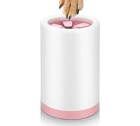 Nettoyeur de pattes pour chiens - Amovible - Portable - Avec poils en silicone doux - Fonctionne pour toutes les tailles de chiens - Rose