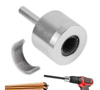Nettoyeur de perceuse en cuivre - Outil de nettoyage polyvalent pour tubes en cuivre | Facile à utiliser et robuste 1,9 cm et 1,27 cm Brosse de nettoyage avec brosses remplaçables, outil à main à tige