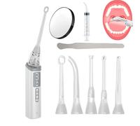 Nettoyeur de pierres électronique intelligent pour amygdales, 3 intensités d'aspiration réglables, seringue de rinçage et miroir pour une solution complète d'hygiène bucco-dentaire