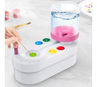 Nettoyeur De Pinceau Acrylique-Rinceur De Pinceau Pour Le Cycle De L'eau De L'artiste Acrylique,Aquarelle,Pastel,Peinture À Base D'eau Outil De Nettoyage De Rinçage De Pinceau(Pink)