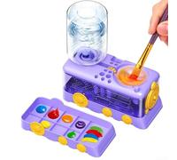 Nettoyeur de pinceaux 5 en 1 en plastique avec plateau et système de drainage pour un lavage efficace des pinceaux à économie d'eau, supports d'organisation pour enfants, enseignants et salles de