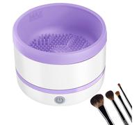 Nettoyeur de pinceaux de maquillage, 7,5 x 10 cm, taille compacte, rechargeable automatiquement, de beauté pour fond de teint, correcteur, fard à paupières et applicateurs de fard à joues