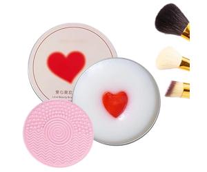 Nettoyeur de pinceaux de maquillage, barre de savon pour pinceaux, éponge de maquillage produit de lavage avec formule douce, nettoyeur de houppette à poudre avec texture douce, outils de beauté