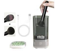 Nettoyeur de pinceaux de maquillage électrique | Nettoyeur de brosse rotatif automatique | Fonction de séchage UV | Moteur puissant | 15,4 x 7,6 cm | Idéal pour nettoyer rapidement et en profondeur