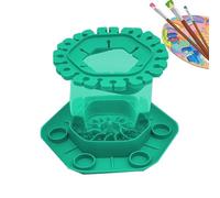 Nettoyeur de pinceaux pour aquarelle - Gobelet de nettoyage hexagonal en silicone avec fond de récupération amovible et multifonction pour la maternelle, la salle de classe, l'école, le studio, la