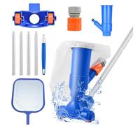Nettoyeur de Piscine, Aspirateur Piscine avec Épuisette de Surface Piscine, Tête D'aspiration pour L'étang avec Sac à Feuilles pour Le Nettoyage par Aspiration du Fond de la Piscine Nettoyeur pour Spa