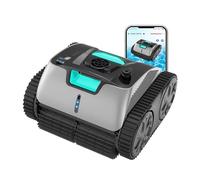 Nettoyeur de piscine robotique sans fil avec application de réservation en un clic à 90 ° pour escalade murale de 2,3 l Volume du filtre 2690 m² dure 180 minutes Aspirateur de piscine pour piscines