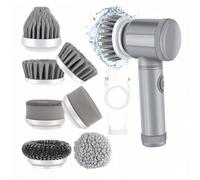 Nettoyeur de Poche Horse Power Pony, tel Que vu à la télévision, Nettoyeur électrique sans Fil Horsepower, Nettoyage en Profondeur à 360 degrés pour Salle de Bain, Cuisine et carrelage (8-Brush)