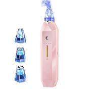 Nettoyeur de pores du visage - Absorbeur de rechargeable | 4 puissances d'aspiration avec 3 têtes de buse, nettoyeur de pores électrique pour femmes et hommes, peau humide et brillante