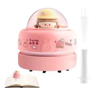 Nettoyeur de poussière de table - Aspirateur de dessin animé de 3,78 x 3,27 pouces, plumeau de bureau portable avec câble et économie d'énergie, fonctionne avec piles | Décapant de miettes compact