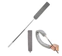 Nettoyeur de poussière rétractable en Microfibre, Brosse à poussière télescopique pour Sec et Humide, plumeau Extensible Lavable avec Manche d'extension et tête Pliable