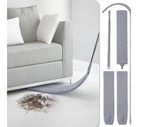 Nettoyeur de poussière rétractable, plumeau plat extensible jusqu'à et deux housses en microfibre, nettoyeur de poussière rétractable pour les fentes sous le canapé, les armoires, le lit, la poussière