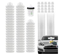 Nettoyeur de réservoir de calcaire transparent - Récipient de nettoyage professionnel pour pinceaux avec couvercle, équipement de kit de peinture de voiture, système de nettoyage de pistolet