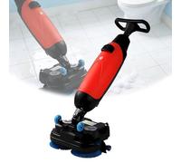 Nettoyeur de solss Portable à Pousser, nettoyeurs de sols Compact, Mini Nettoyeur de sols de qualité Professionnelle, adapté à la Maison, au Bureau et à la Salle de Bain.(Red)