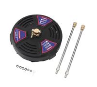 Nettoyeur de surface pour rondelle de pression de 13 pouces Support de rondelle électrique professionnelle robuste avec 2 tiges d'extension pour les patios d'allée de terrasse Abs en acier inoxydable