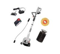 IKRA nettoyeur de surfaces et de joints Vario Brush IATR 20, avec brosse en nylon, brosse à joints en acier, batterie et chargeur