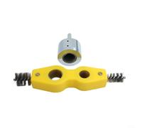 Nettoyeur de tuyau en cuivre pour perceuse, 15 mm/22 mm, kit de brosse pour trou intérieur en acier inoxydable, poignée hexagonale pour nettoyage à couple élevé, élimination de la rouille pour