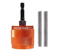 Nettoyeur de tuyaux en cuivre - Brosse anti-rouille pour perceuse, 12,7 mm, 19 mm, 25,4 mm | Outil professionnel de nettoyage pour maison, garage, atelier, électricien, bricolage, industrie