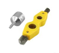 Nettoyeur de tuyaux en cuivre pour perceuse 22 mm poils en acier robuste | Hex pour poignée, antidérapant, 15 mm de diamètre, poils en acier, idéal pour perceuse