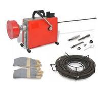 Machine de nettoyage de tuyaux 250W 15 m x 16 mm 4,5 m x 9,5 mm