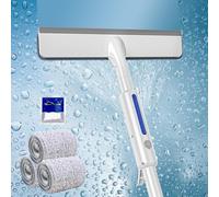 Nettoyeur de vitres 3 en 1 LEKEFETO Kit de nettoyage double face pour vitres 30 cm avec fonction spray et manche télescopique