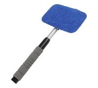 Nettoyeur de vitres de voiture amovible avec tête pivotante, tampons en microfibre, flacon pulvérisateur, grattoir à glace et marteau de sécurité en acier au carbone pour un nettoyage efficace de la