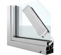Nettoyeur de vitres magnétique avec contrôle de la force magnétique réglable pour épaisseur de verre 8-15 mm /Blanc
