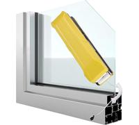 Nettoyeur de vitres magnétique avec contrôle de la force magnétique réglable pour épaisseur de verre 20-30 mm / jaune