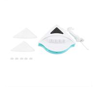 Nettoyeur de vitres magnétique double face en forme de triangle, essuie-glace pour vitres avec manche ergonomique, puissants aimants et éponge adaptés aux vitrages de 5 à 12 mm, (Vert 5-12mm)