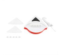 Nettoyeur de vitres magnétique double face en forme de triangle, essuie-glace pour vitres avec manche ergonomique, puissants aimants et éponge adaptés aux vitrages de 5 à 12 mm, (Rouge 15-24mm)
