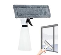 Nettoyeur de vitres - Raclette de nettoyage pour vitres avec flacon pulvérisateur - Appareil de nettoyage universel pour miroirs, portes, vitres de voiture, surfaces en verre