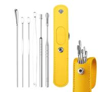 Nettoyeur D'oreille, 6PCS Cuillère À Oreille En Acier Inoxydable, Kit De Nettoyage D'oreille, Dissolvant Pour Cérumen, Nettoyeur Curette D'oreille Avec Boîte De Rangement Pour Adulte Et Enfant