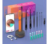 Nettoyeur D'oreille Avec Ensemble De Caméras Hd,Kanoscope,Endoscope De Charge Usb C,Outil De Suppression D'avertissement,Earpick,Ensemble De Livres D'oreille,Nk3 Pro - Type Set1-Orange Set