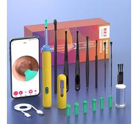 Nettoyeur D'oreille Avec Ensemble De Caméras Hd,Kanoscope,Endoscope De Charge Usb C,Outil De Suppression D'avertissement,Earpick,Ensemble De Livres D'oreille,Nk3 Pro - Type Set2-Yellow