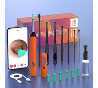 Nettoyeur D'oreille Avec Ensemble De Caméras Hd,Kanoscope,Endoscope De Charge Usb C,Outil De Suppression D'avertissement,Earpick,Ensemble De Livres D'oreille,Nk3 Pro - Type Set2-Orange
