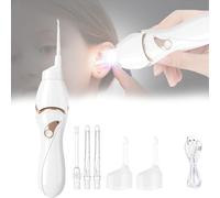 Nettoyeur D'Oreille éLectrique, Puissant Aspirateur D'oreille électrique Plus sûr et Indolore Avec Lumière Et 5 têtes de Rechange Trois Mois avec Une Seule Charge Pour Bebe, Adulte