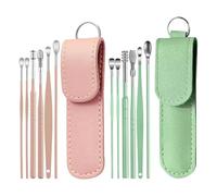 Nettoyeur D'Oreille En 12 Pièces, Dissolvant De La Vaisselle D'Oreille, Fouilleur D'Oreille En Acier Inoxydable, Outil De Nettoyage De L'Oreille Portable.