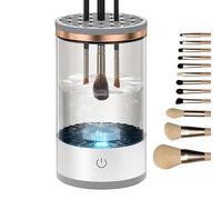 Nettoyeur électrique pour pinceaux de maquillage - Outils de beauté électriques automatiques USB - Ustensiles silencieux pour laver les pinceaux, contours, ombres et rougeurs, usage quotidien pour