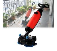 Nettoyeur et Laveur de sols à Double Brosse, Mini Nettoyeur de sols de qualité Professionnelle, adapté aux Maisons, Bureaux, salles de Bains et Petits espaces commerciaux.(Red)