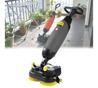 Nettoyeur et Laveur de sols à Double Brosse, Mini Nettoyeur de sols de qualité Professionnelle, adapté aux Maisons, Bureaux, salles de Bains et Petits espaces commerciaux.(Gray)
