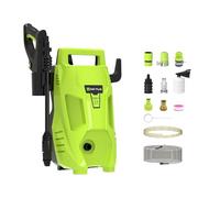 Nettoyeur haute pression 1100 W, pression : max. 55 bar, débit : 300 l/h, filtre à eau, compact et léger, câble de 5,5 m, tuyau de sortie de 7 m, raccord rapide, pour terrasse, voiture, jardin