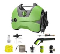 Nettoyeur haute pression, 120 bars, puissant 5.6L/min, système de détergent facile, conception portable, ensemble complet+16m